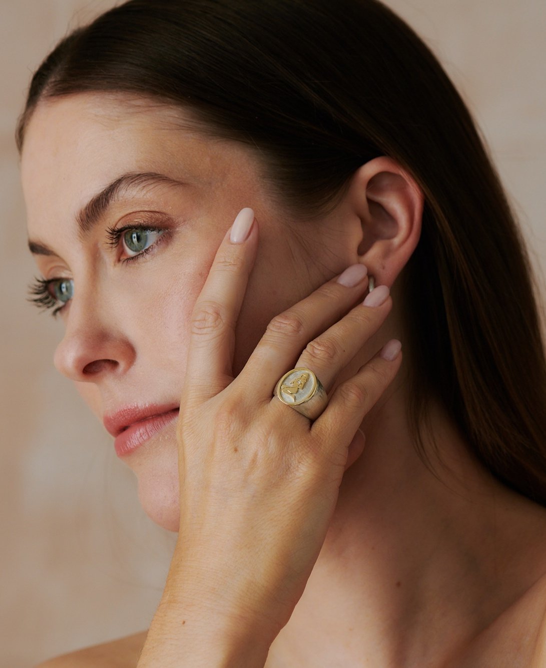 ethically sourced diamond silver ring. Jewellery bespoke handmade Lara Stafford Deitsch