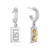 LSD Dog Tag Hoop Earrings Reverse