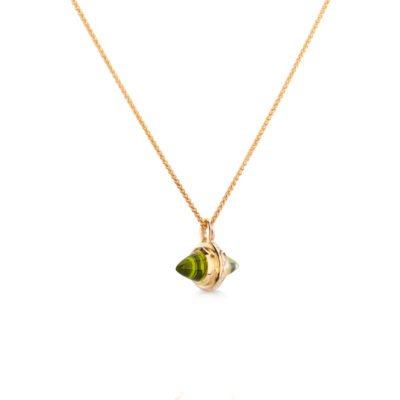 Peridot and diamond necklace