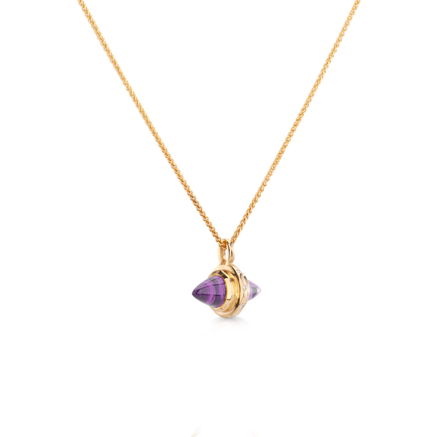 amethyst diamond necklace