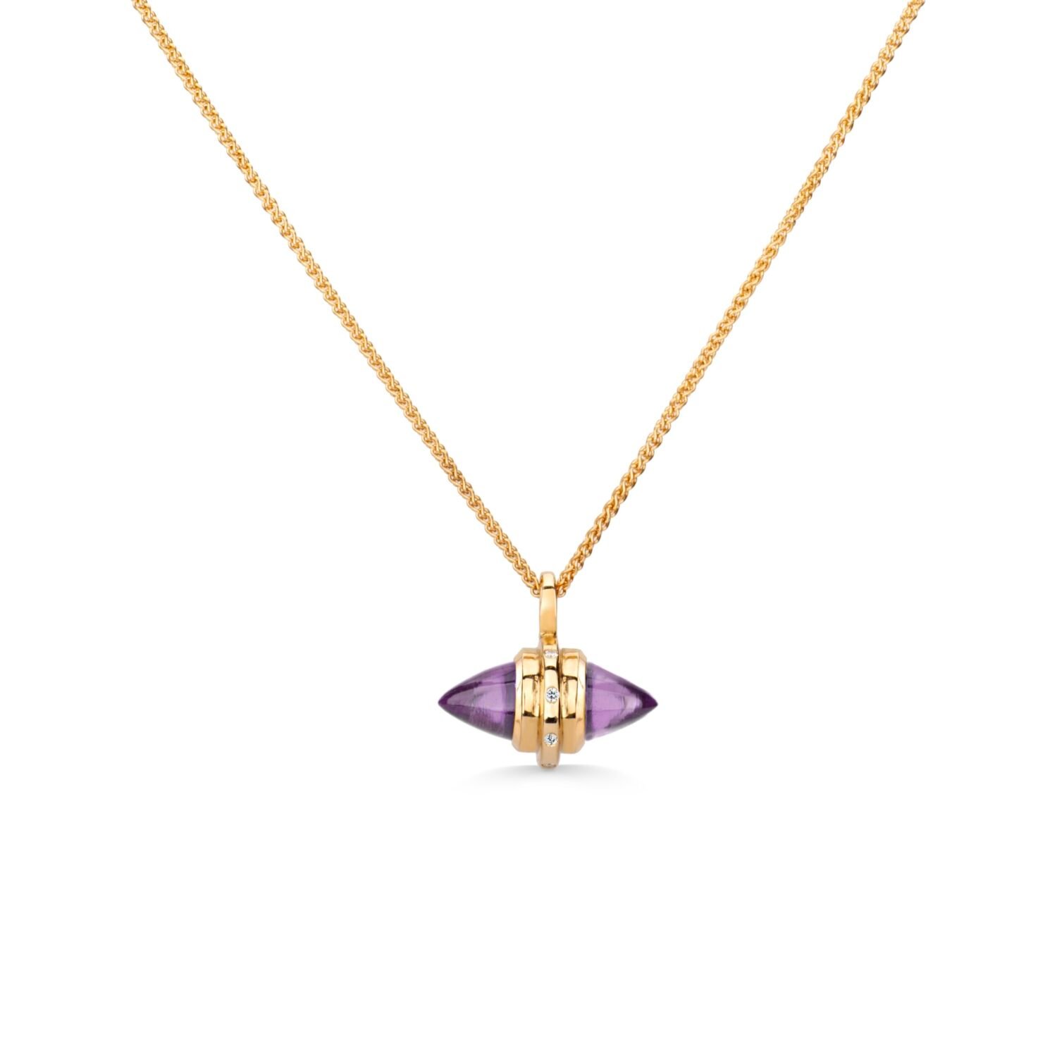 amethyst diamond necklace