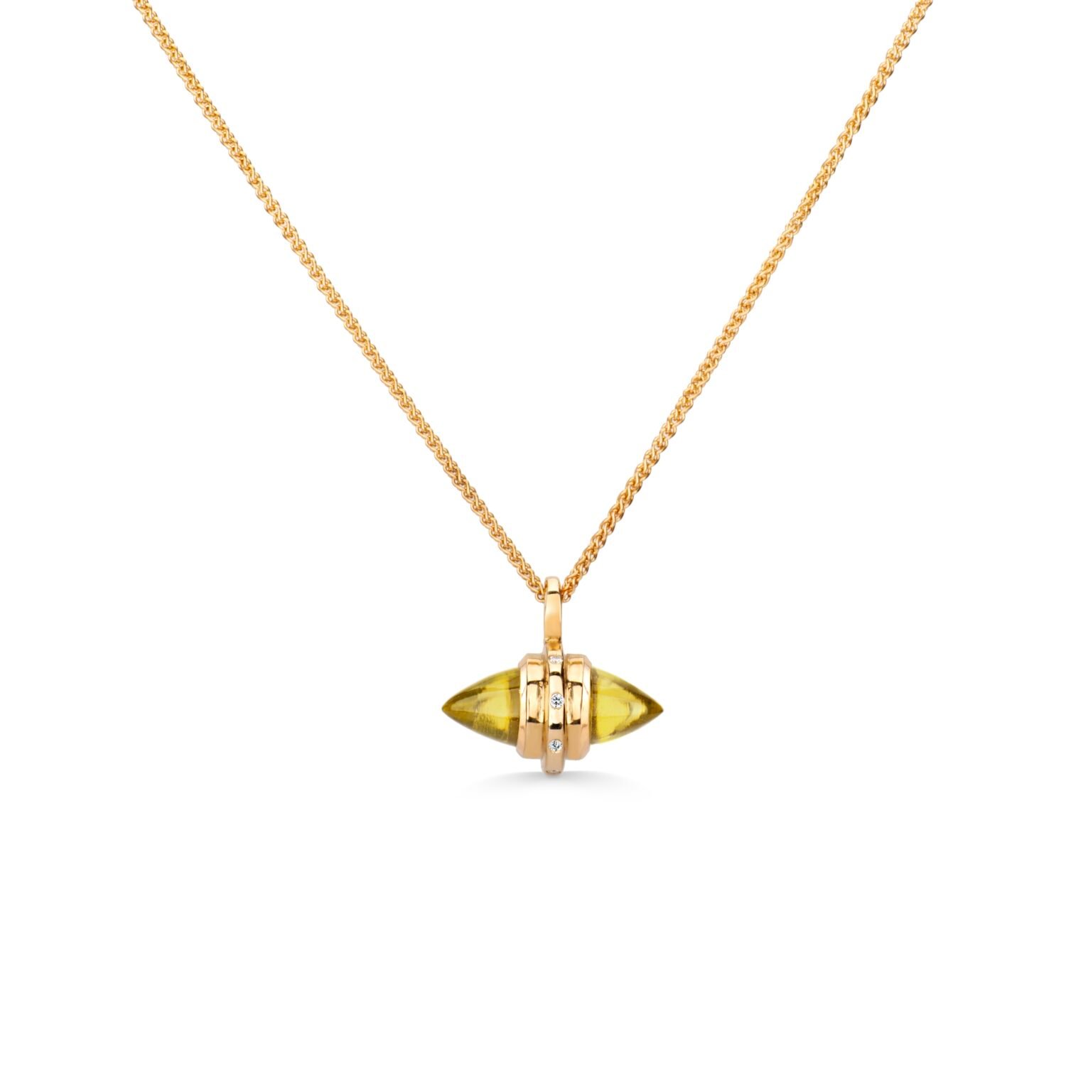 citrine diamond necklace