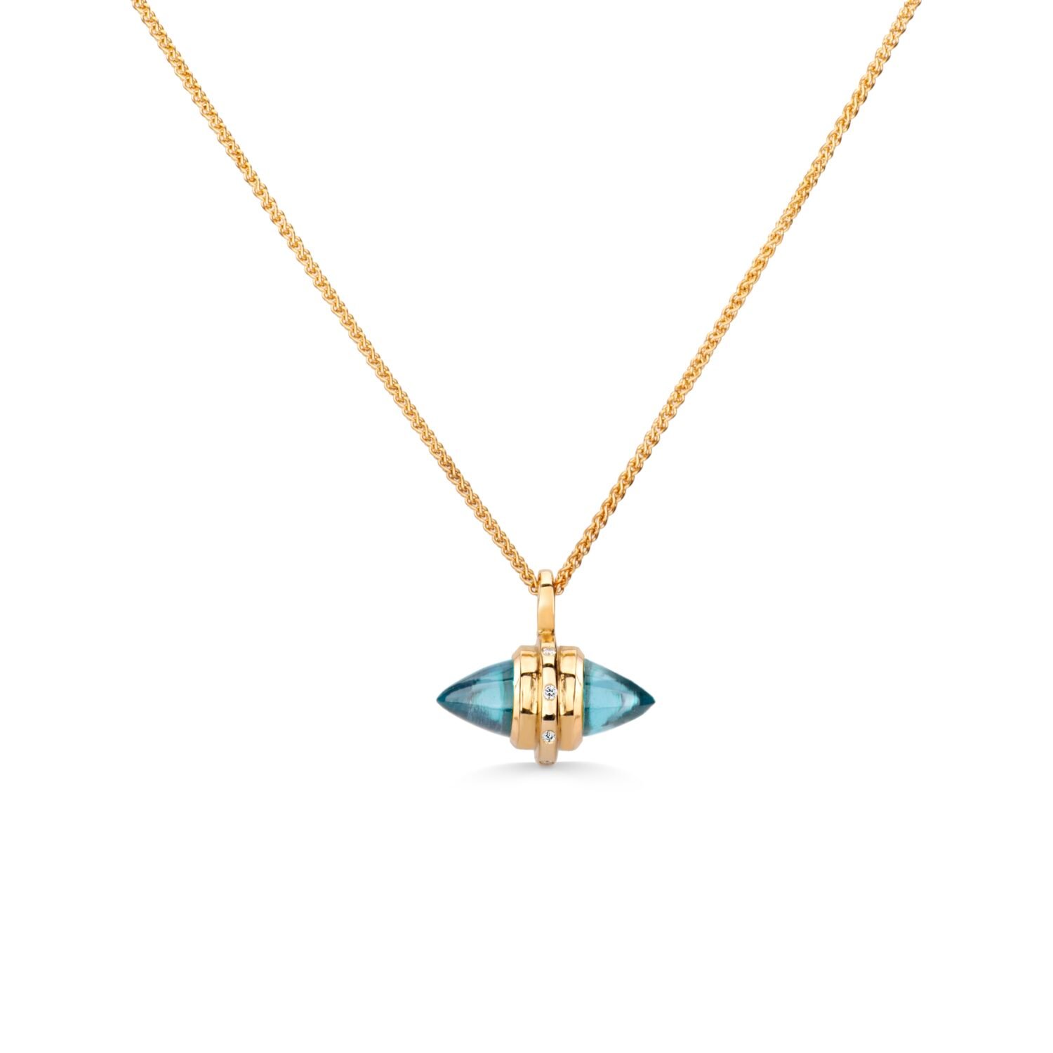 blue topaz diamond necklace