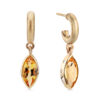 DIAMOND DROP HOOP EARRINGS