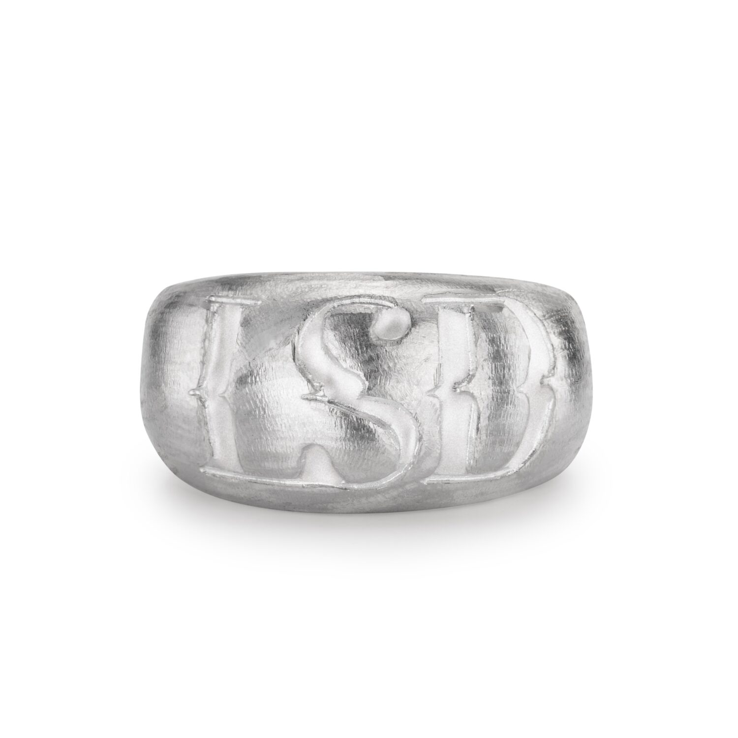 silver domed signet ring