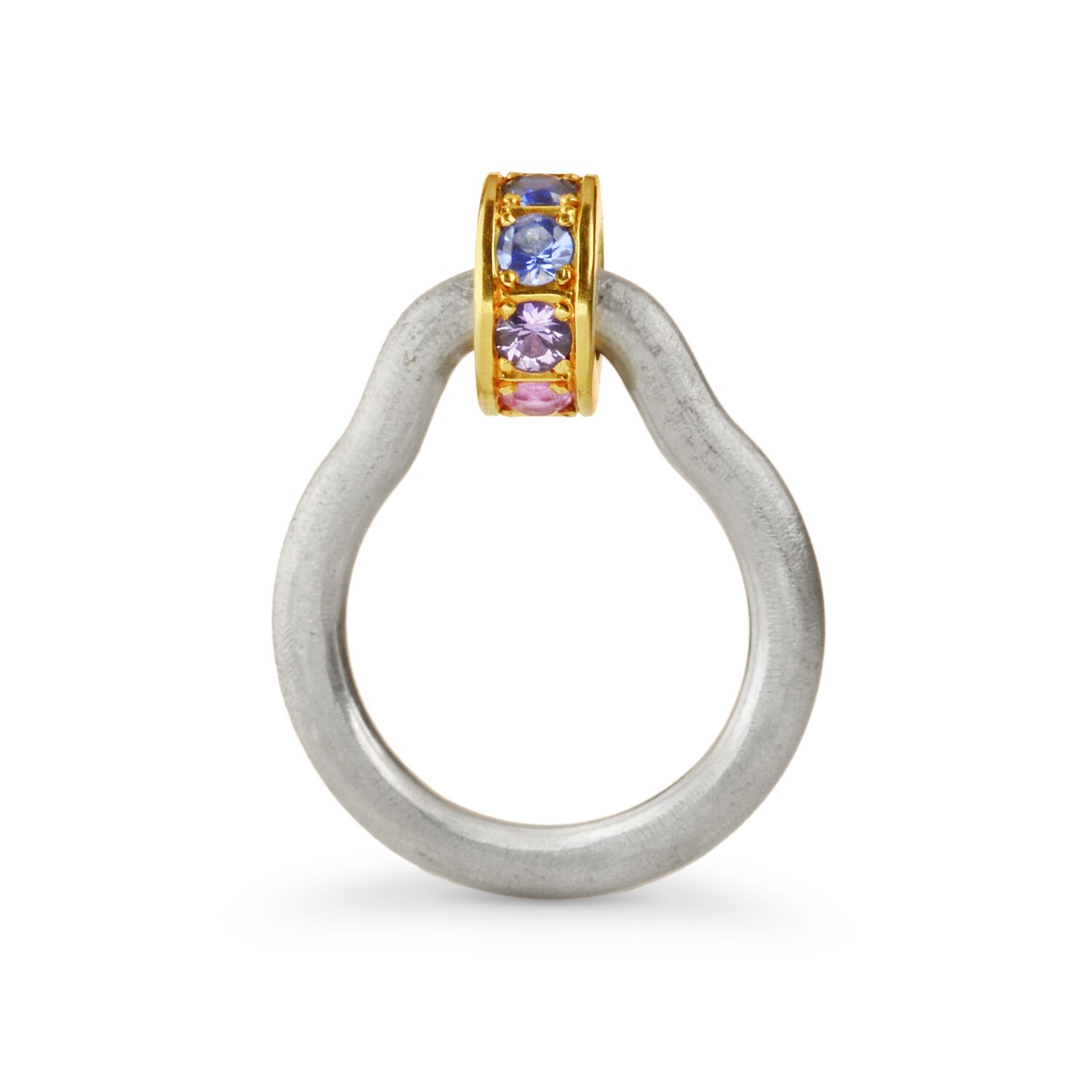 rainbow sapphire spinning ring
