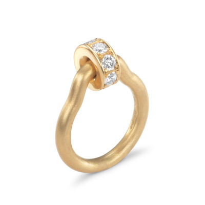 18ct gold & diamond spinning ring