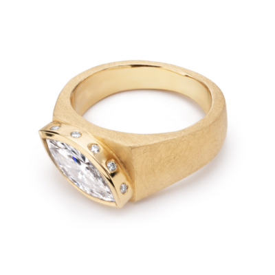 a-symmetric diamond engagement ring
